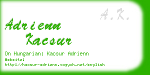 adrienn kacsur business card